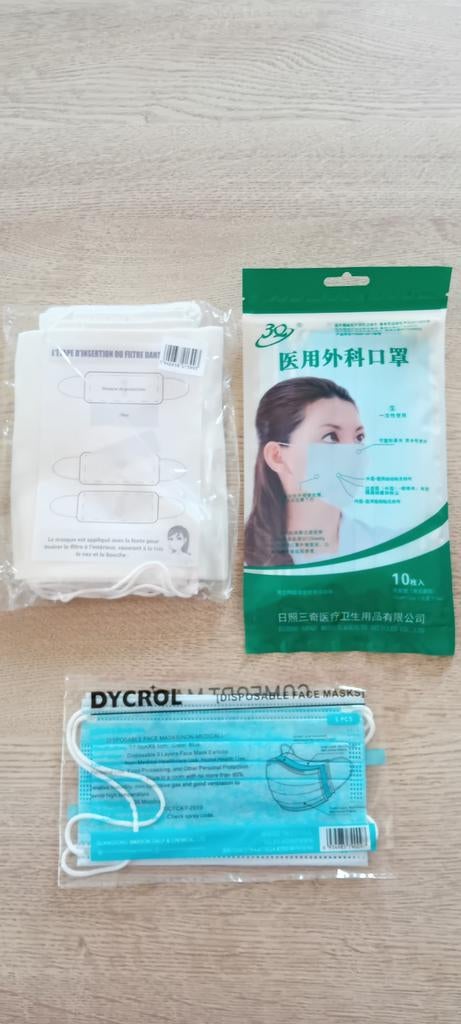 Set beschermende stoffen maskers voor volwassenen, Handtassen en Accessoires, Uiterlijk | Mondverzorging, Ophalen of Verzenden