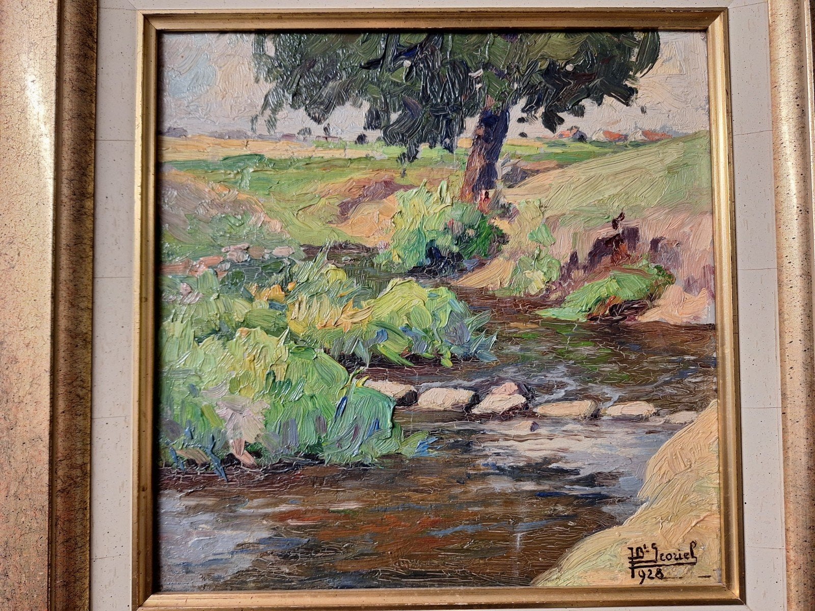 tableau, Antiquités & Art, Enlèvement, Signé