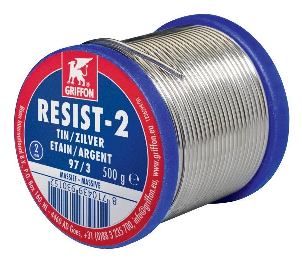 Resist-2 Draadsoldeer Tin/Zilver 97/3 Massief Ø2.0 mm, Envoi