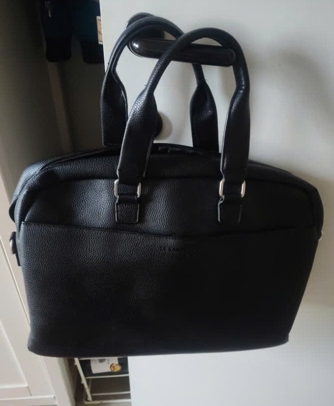 Boeken/Akten/Computer-Tas Le Tanneur leder, Ophalen, Zwart, Aktetas of Boekentas, 40 tot 50 cm