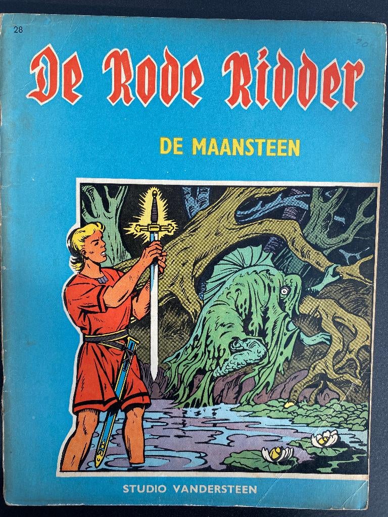 DE RODE RIDDER - ONGEKLEURDE REEKS -  De maansteen, Boeken, Stripverhalen, Ophalen of Verzenden, Gelezen, Willy Vandersteen