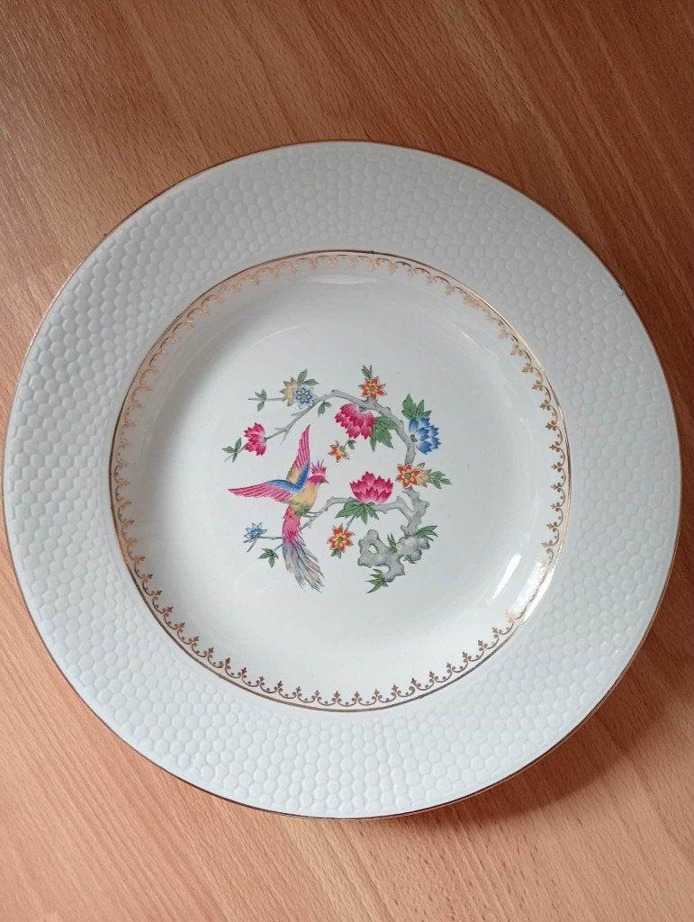diepe en platte borden Vintage jaren 50 Saint-Amand Paradise, Ophalen, Zo goed als nieuw, Bord(en), Overige stijlen