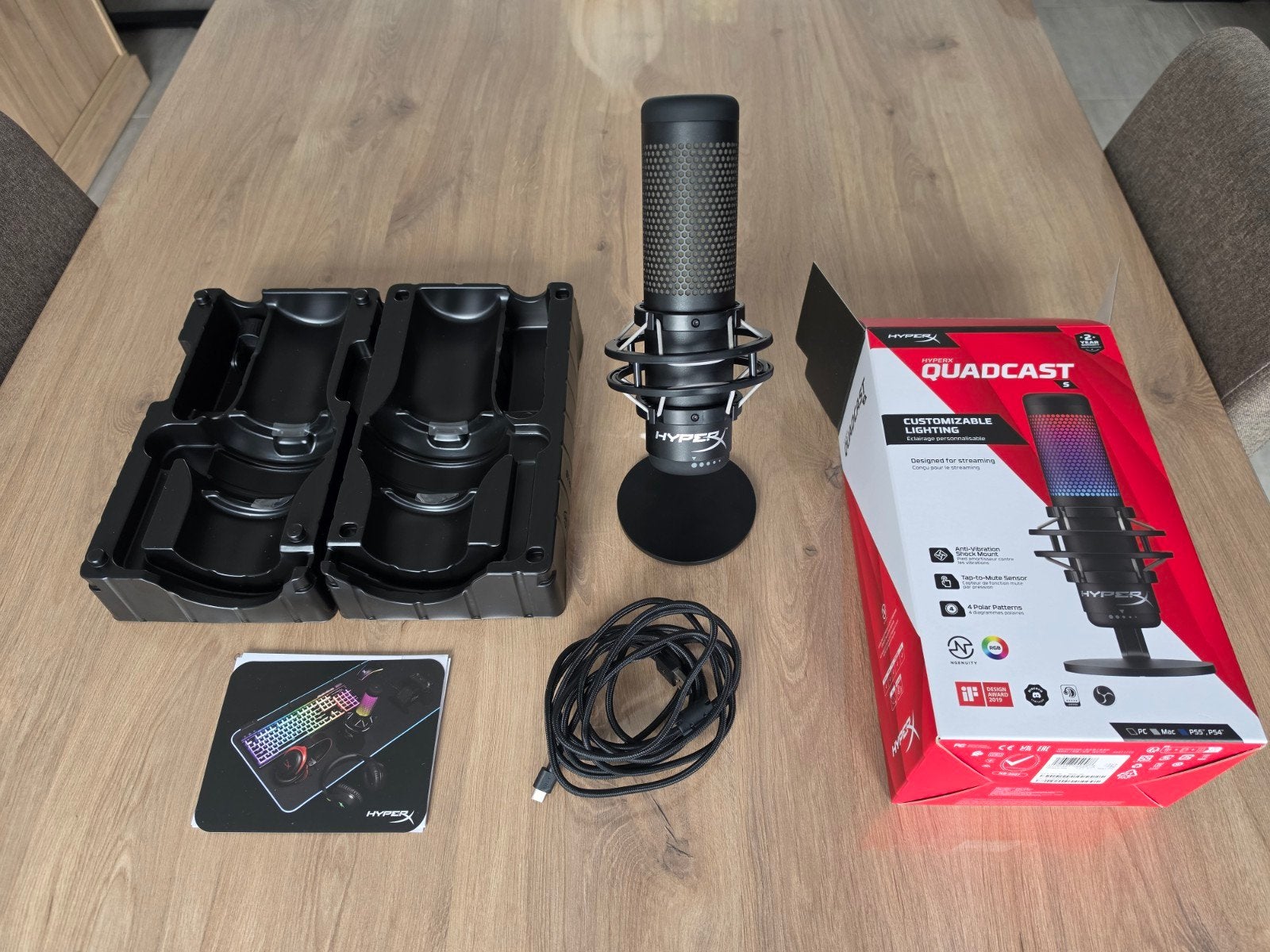 HyperX Quadcast S, Musique & Instruments, Microphones, Enlèvement, Comme neuf, Autres types