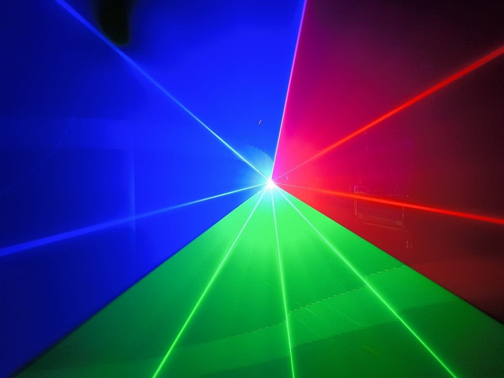 SUPERPROMO Nouveau laser polychrome 30W 60kpps ilda dmx ios, Musique & Instruments, Enlèvement ou Envoi, Neuf, Lumières, Couleur