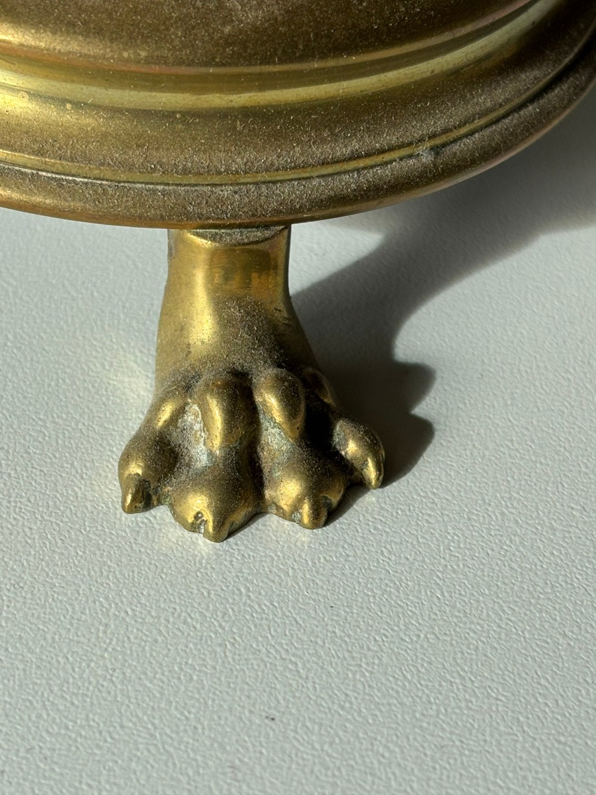 Antieke koperen kandelaar., Antiek en Kunst, Ophalen, Koper of Brons