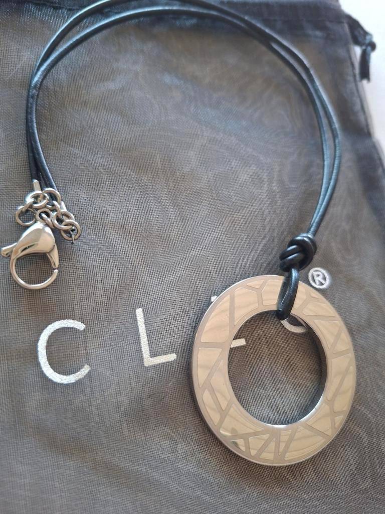 Lotus ketting met hanger, Bijoux, Sacs & Beauté, Colliers, Enlèvement ou Envoi, Neuf, Noir, Avec pendentif