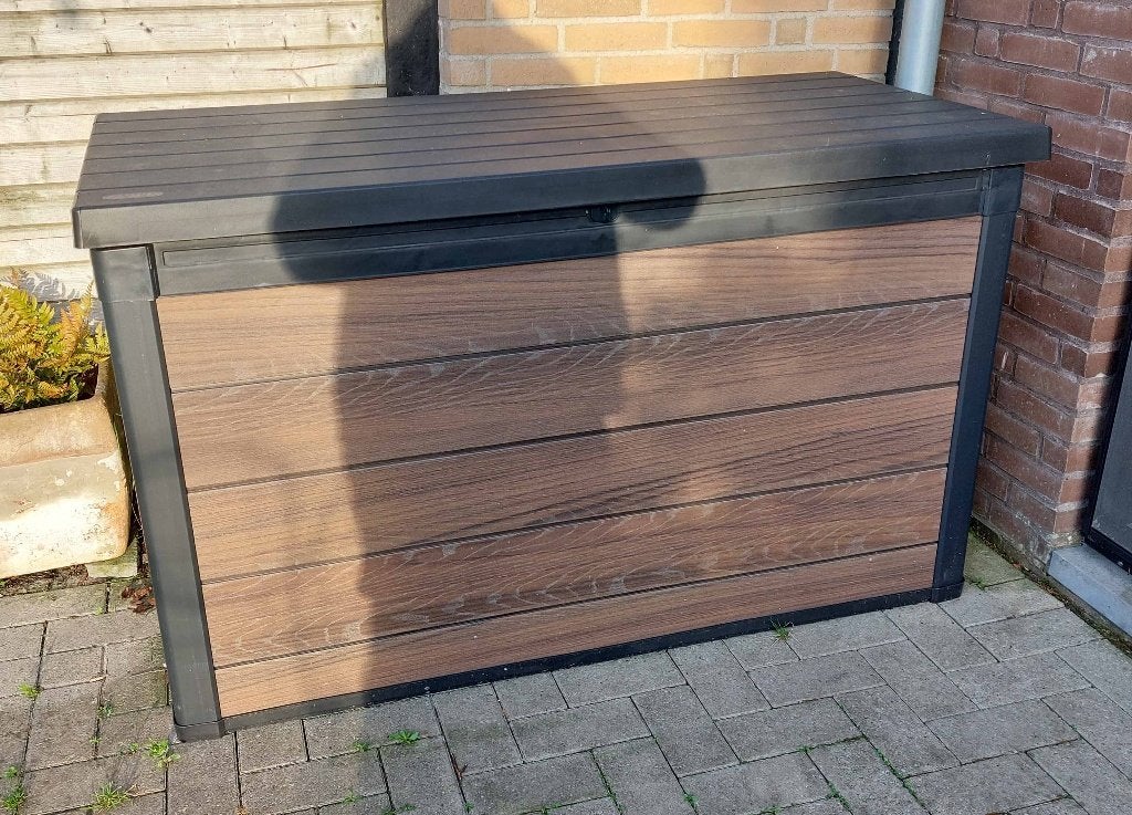 Opberg- kussenbox 757L - 152 x 72,5 x 90cm - Rosewood, Tuin en Terras, Ophalen, Zo goed als nieuw