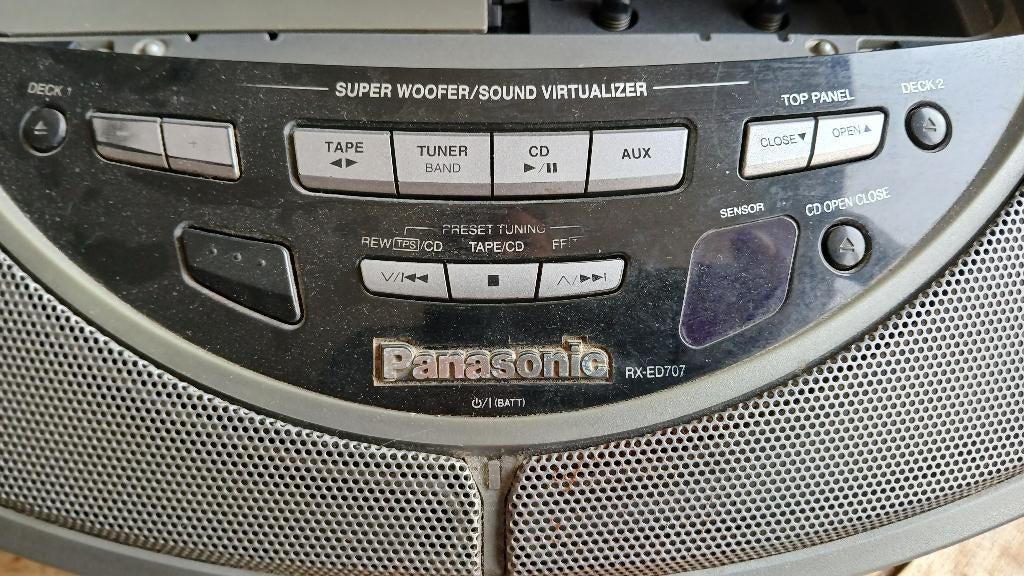 grand portable panasonic cd radio, TV, Hi-fi & Vidéo, Enlèvement ou Envoi, Utilisé, Radio, Avec lecteur de CD