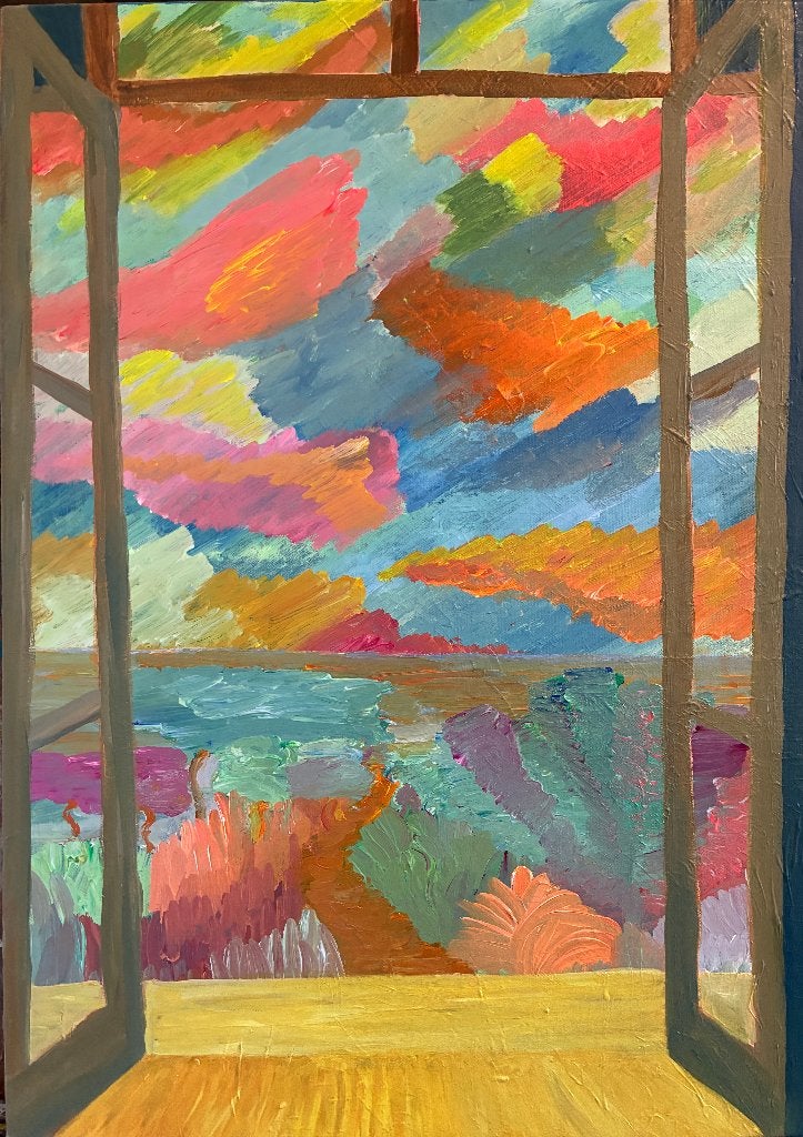Peinture sur toile Ravello cadre tableau schilderij, Antiquités & Art, Art | Peinture | Moderne, Textile, Enlèvement ou Envoi
