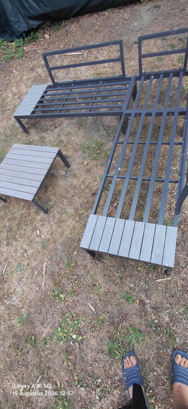 loungeset, Tuin en Terras, Ophalen, 5 zitplaatsen, Bank, Aluminium