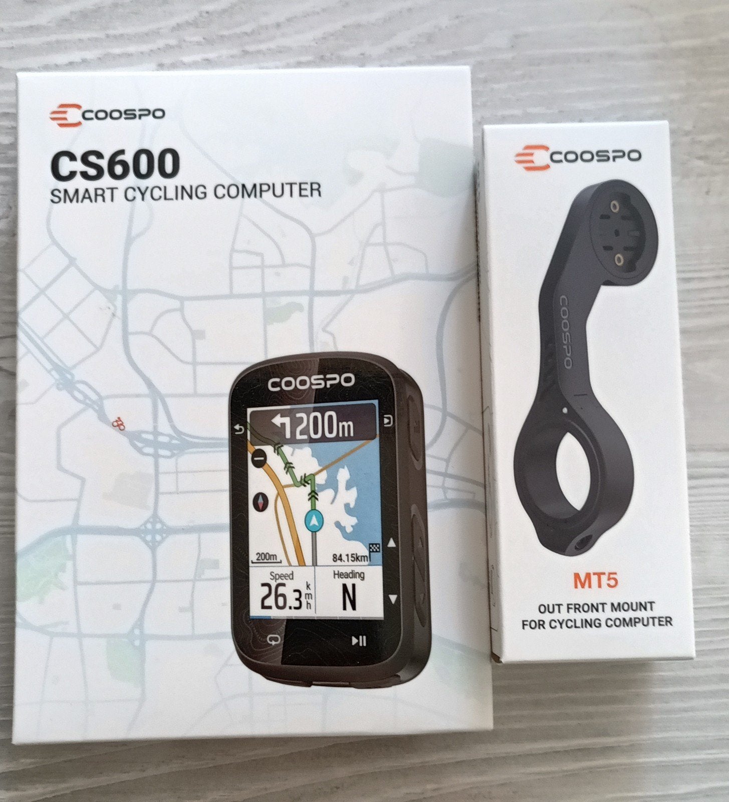 Fiets GPS Coospo CS600 met frontout stuurmount, Ophalen of Verzenden, GPS