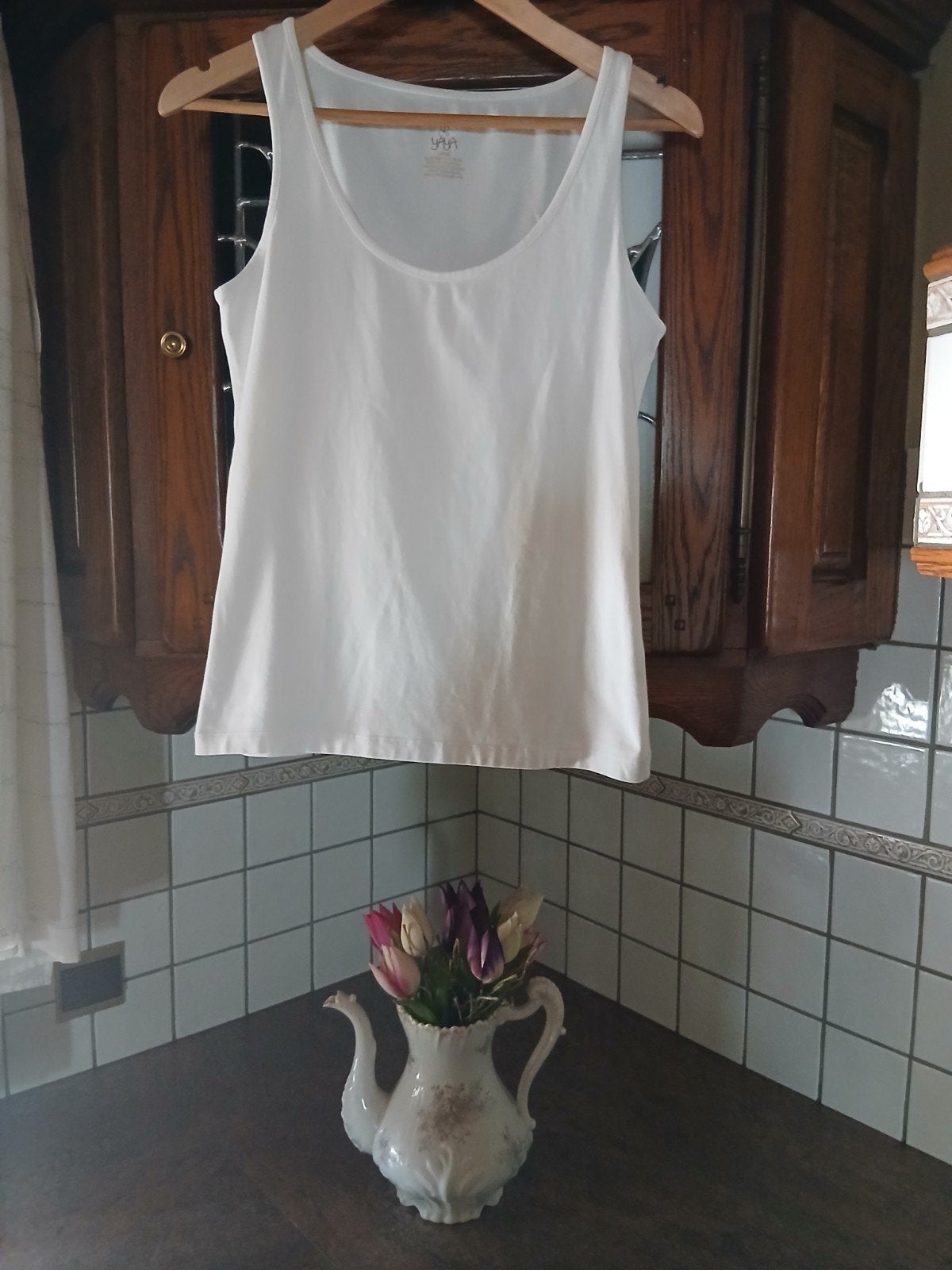Yaya wit topje maat L – nette staat – opruiming, Kleding | Dames, Ophalen of Verzenden, Maat 42/44 (L), Wit