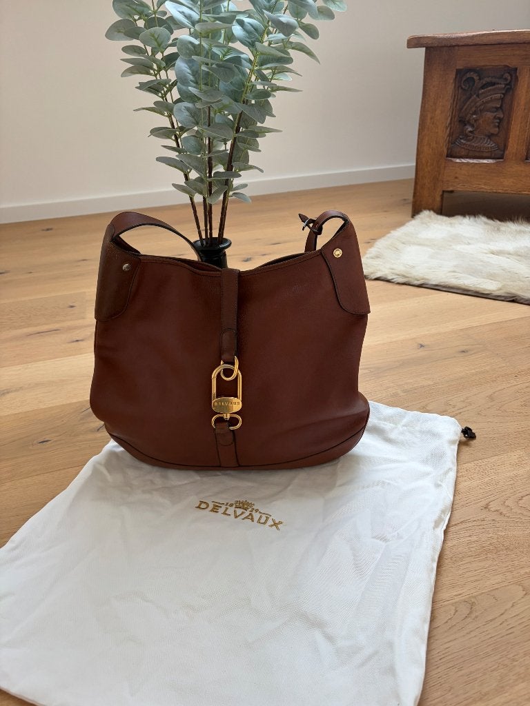 Yucca Delvaux, Enlèvement ou Envoi, Comme neuf, Brun, Sac à bandoulière