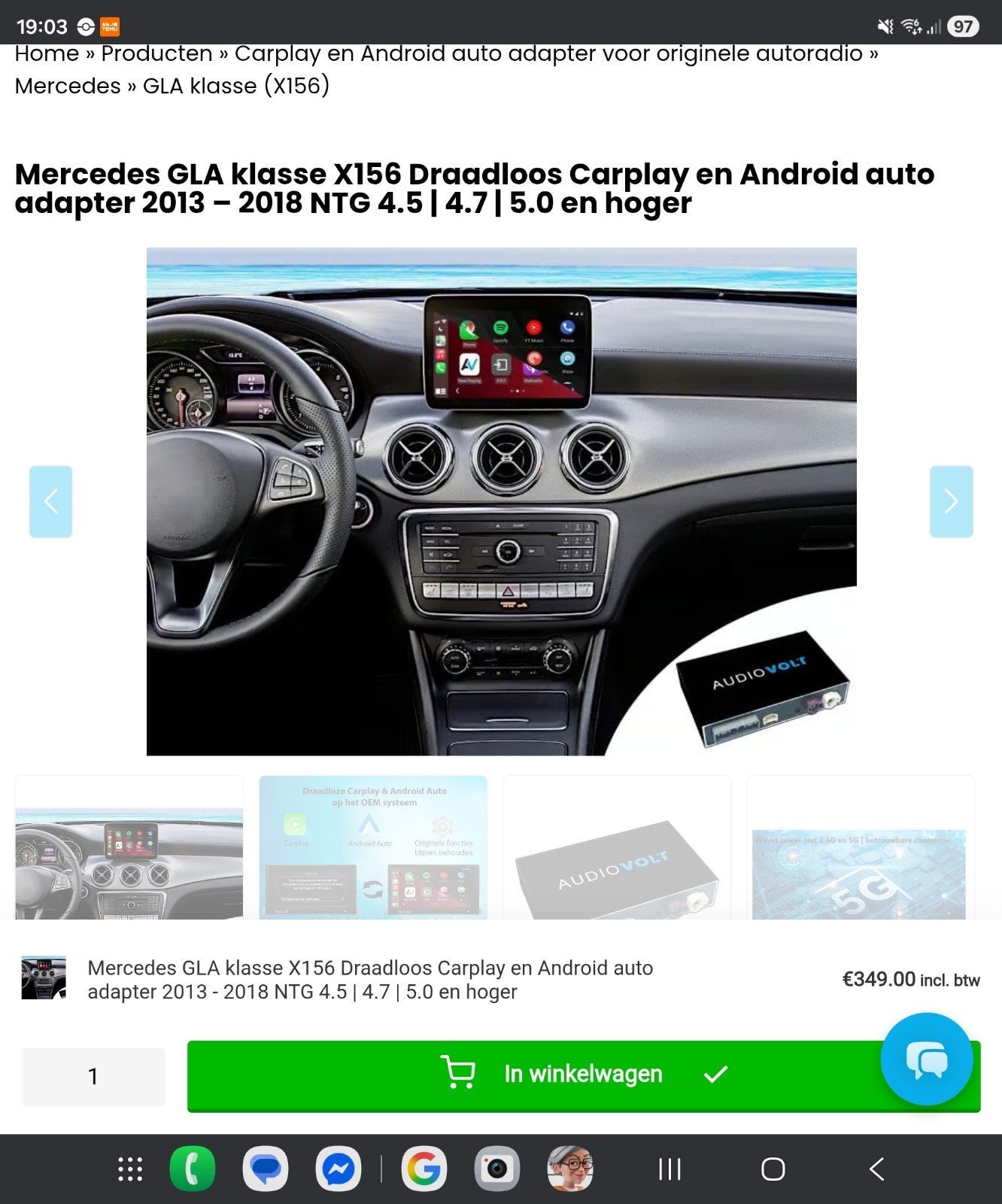 android of carplay mercdes gla200, Autos : Divers, Autoradios, Enlèvement, Comme neuf