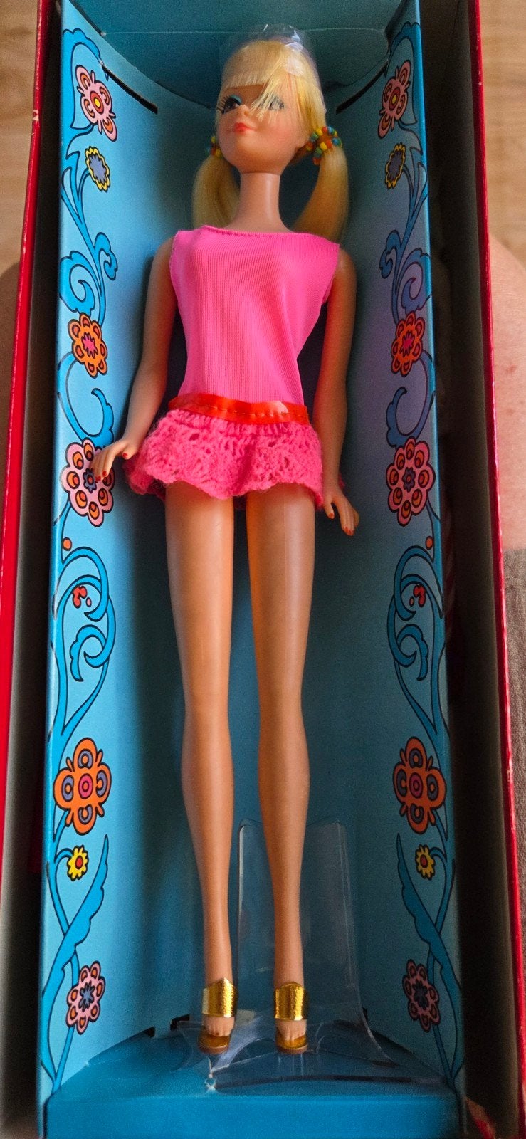 Vintage Barbie P.J. „Twist'n Turn” pop uit 1970 in doos, Ophalen, Pop