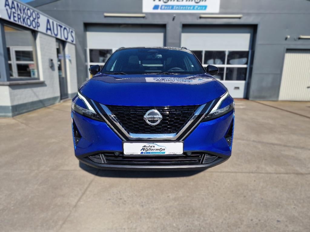 Nissan Qashqai 1.3 DIG-T MHEV AUTOMAAT * PANODAK * LED *..., Auto's, Nissan, Blauw, Leder en Stof, Bedrijf, 5 zetels