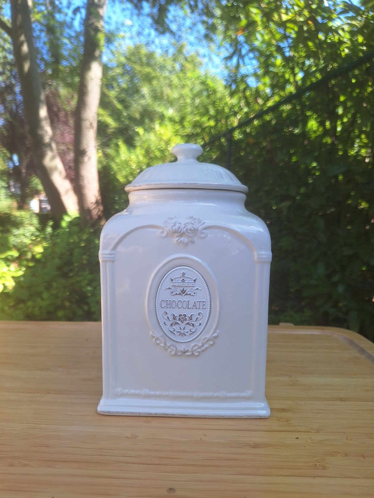 pot de rangement en porcelaine 'chocolat', Enlèvement
