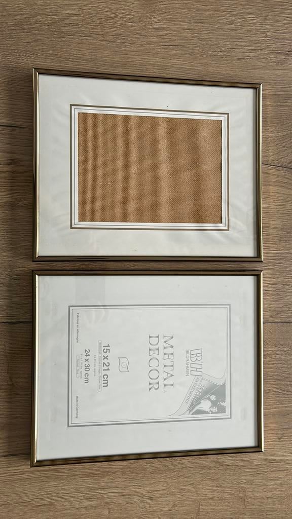 2 gouden fotokaders, Ophalen of Verzenden, Zo goed als nieuw