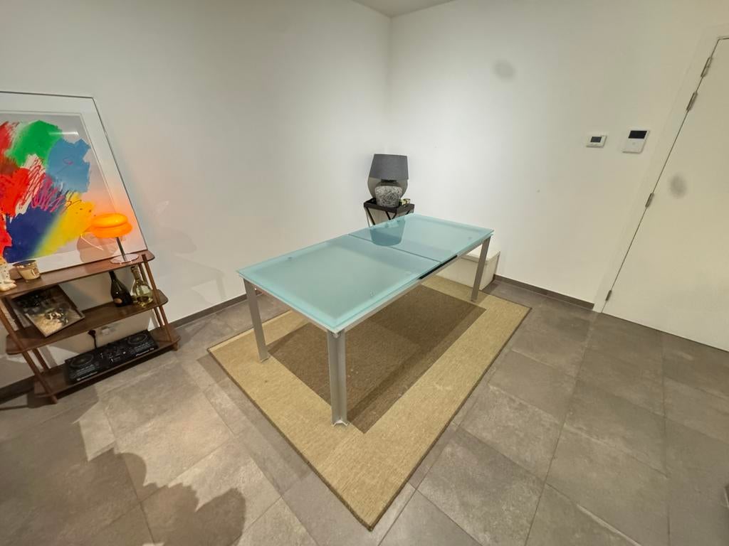 Table design extensible B&B Italia, Paolo Piva, Italiaanse modernistische designstijl, Verre, Enlèvement, Utilisé