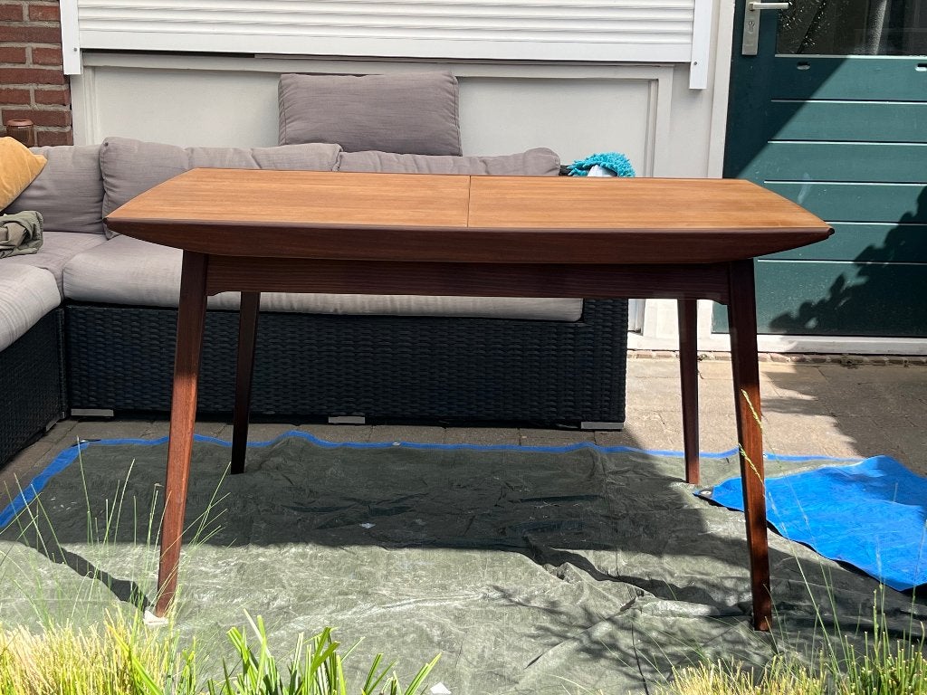 Hele set Louis van Teeffelen, tafels en stoelen, Huis en Inrichting, Ophalen, Hout, Gebruikt, Bruin