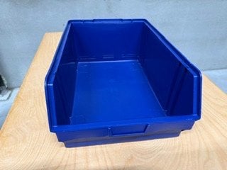 Kunststof Magazijnbakken – 450x310x185 mm, Ophalen, Minder dan 50 cm, Zo goed als nieuw, Minder dan 40 cm