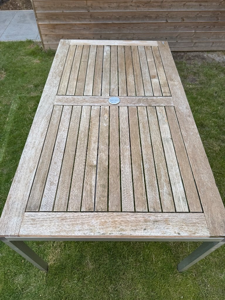 Tuintafel, Ophalen, Gebruikt, Rechthoekig, Hout