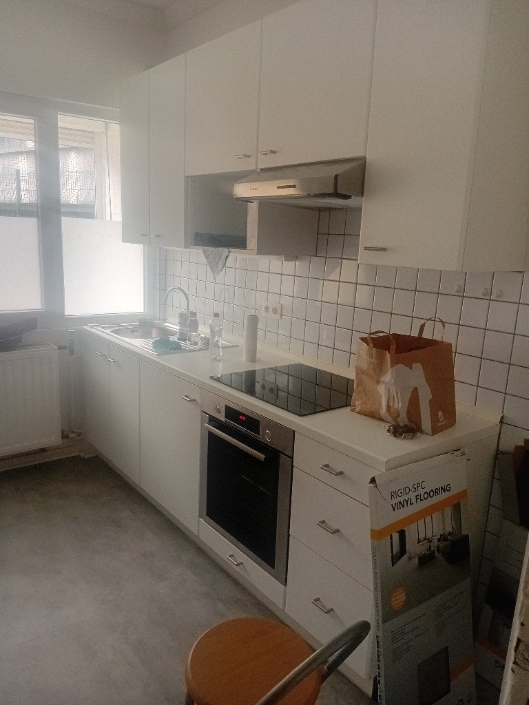 Cuisine équipée, Ophalen, Wit, Enkelwandige keuken, Composiet