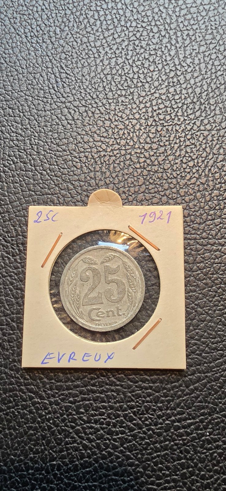 Frans noodgeld 25 cent. 1921 Evreux, Ophalen of Verzenden