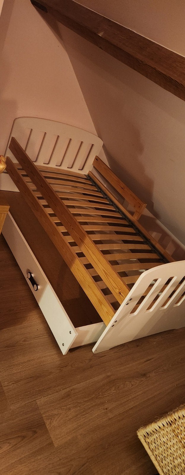 Kinderbed met opberglade, Enlèvement ou Envoi, Réglable, Blanc, Une personne