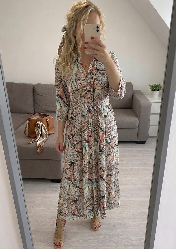 Lange jurk K-Design xxl, Kleding | Dames, Jurken, K-design, Verzenden, Maat 46/48 (XL) of groter, Zo goed als nieuw