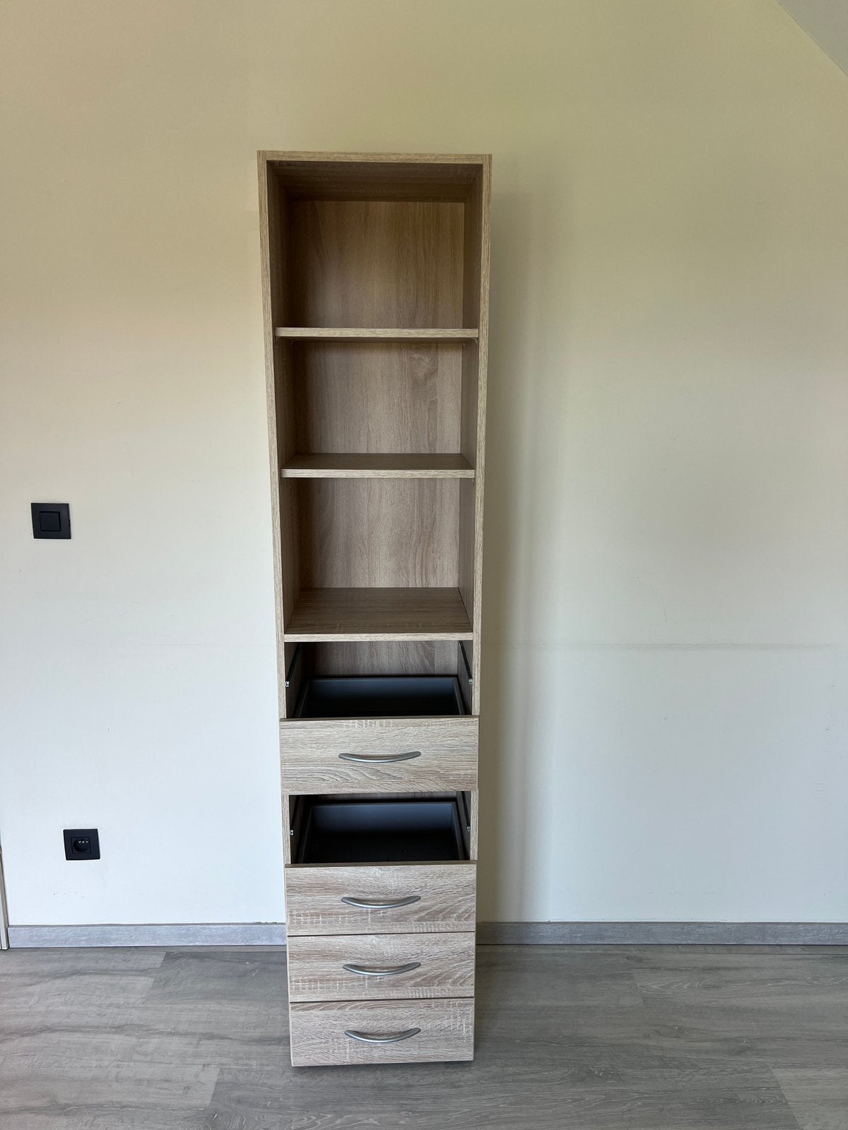 Kast met lades 185cm hoog, Ophalen, Zo goed als nieuw, Met lade(s)
