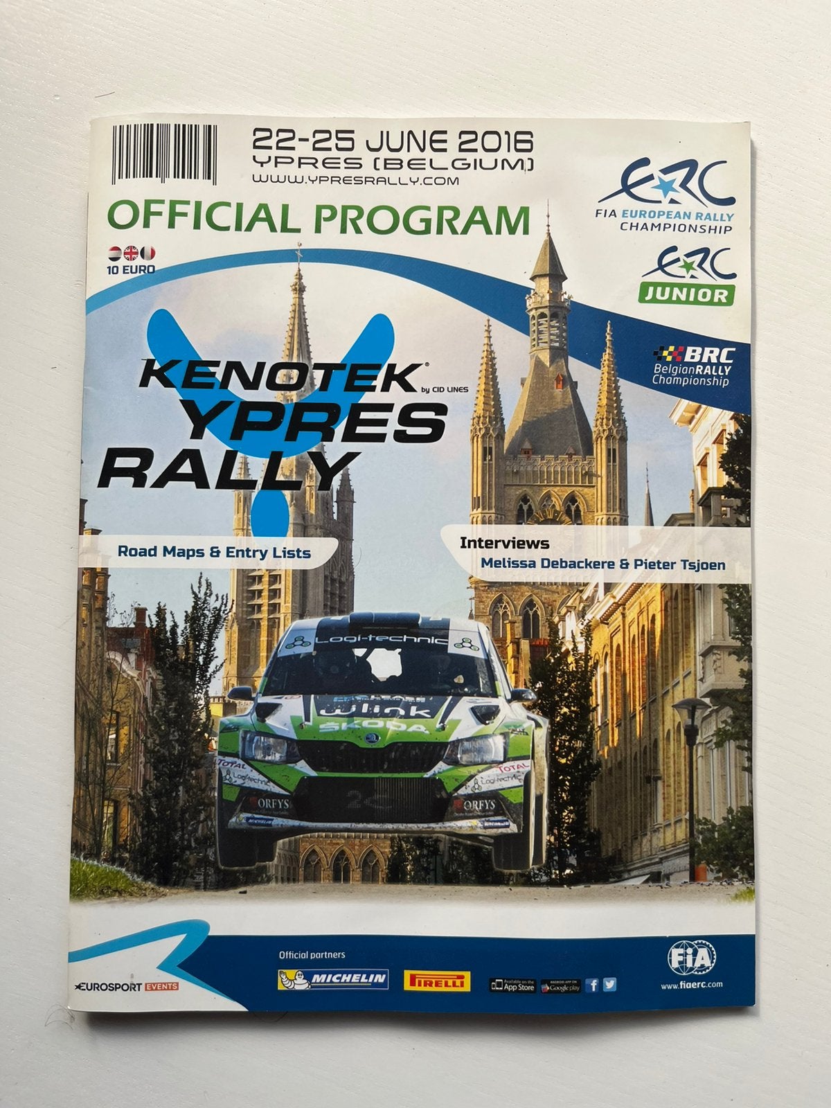 Officieel programma Kenotek Ypres Rally 2016, Ophalen of Verzenden, Zo goed als nieuw
