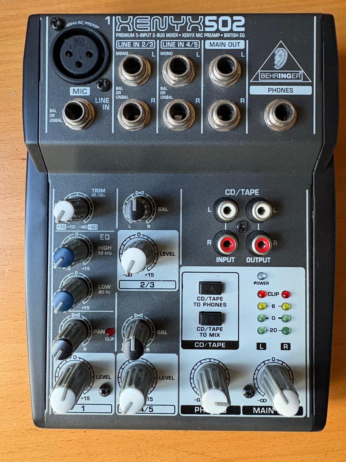 Behringer Xenyx 502 Compact Mengpaneel / Mixer – Compleet, Muziek en Instrumenten, Mengpanelen, Ophalen of Verzenden, Zo goed als nieuw