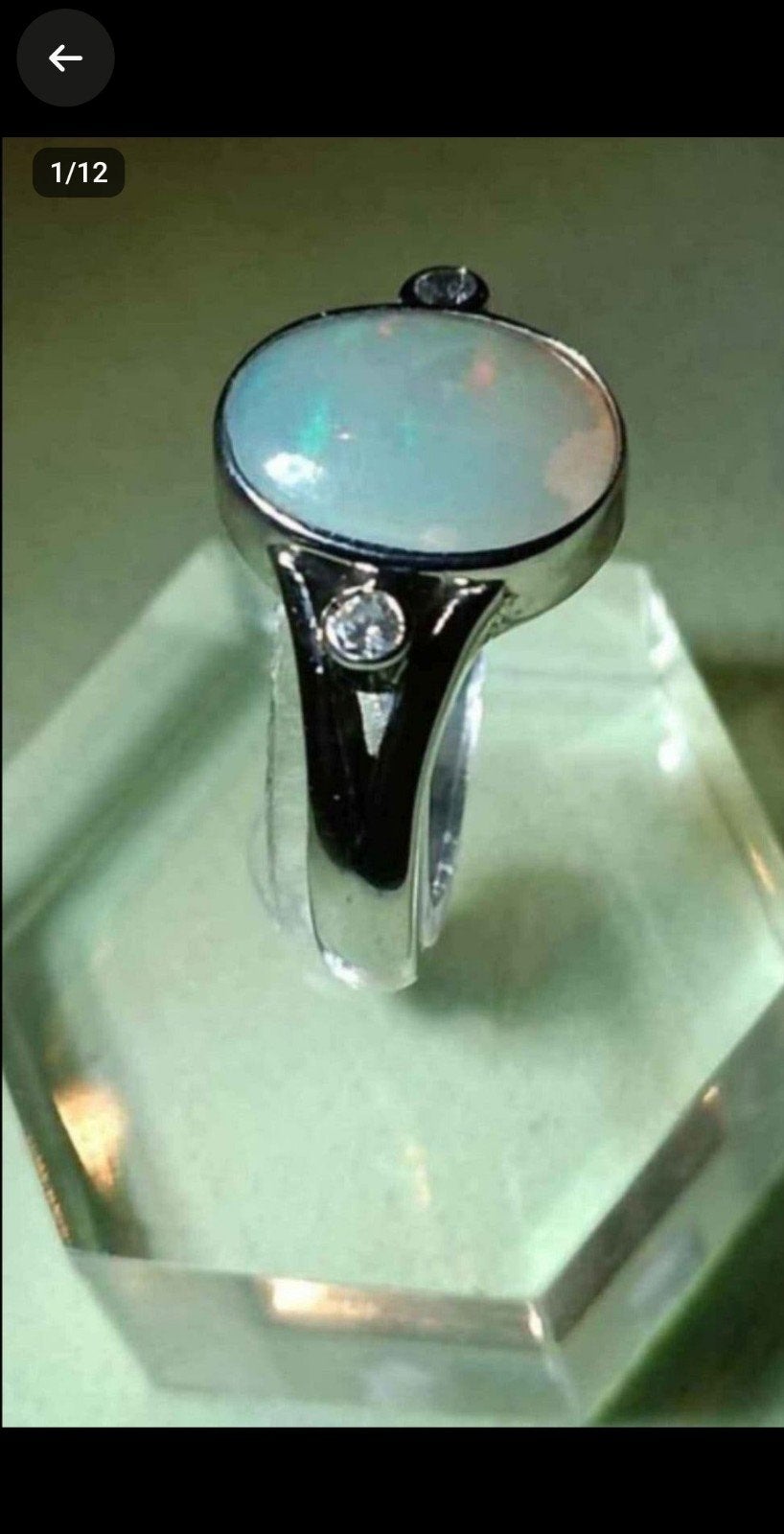 Bague en argent massif avec opale Andamooka d'Australie, Bijoux, Sacs & Beauté, Bagues, Neuf, Enlèvement, Argent, Argent
