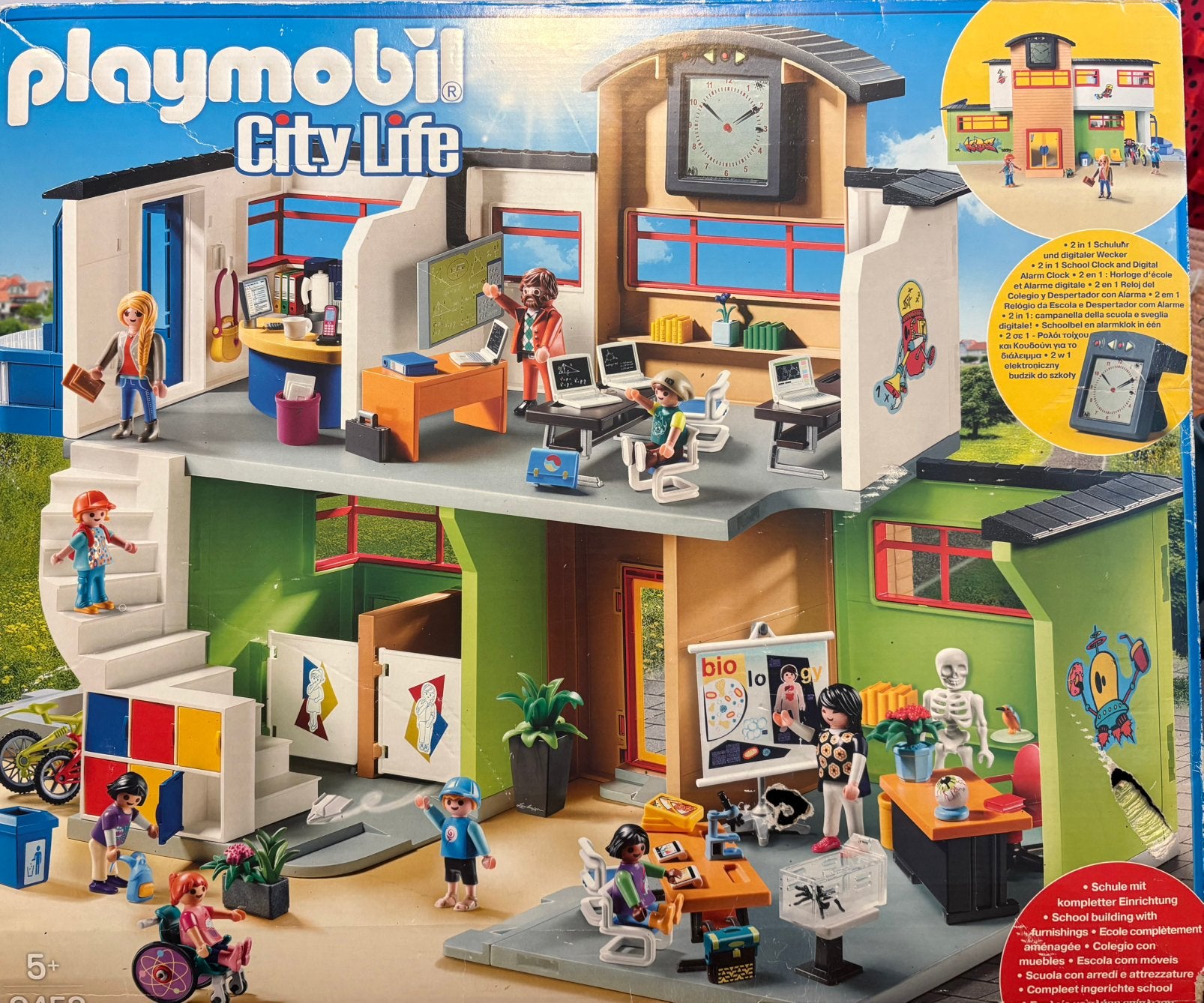 Playmobil school set 9453, Kinderen en Baby's, Speelgoed | Playmobil, Ophalen, Gebouw, Complete set, Zo goed als nieuw