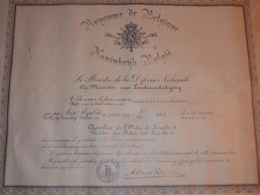 Lot de 6 de diplôme pour médailles, Collections, Objets militaires | Général, Armée de terre, Enlèvement ou Envoi