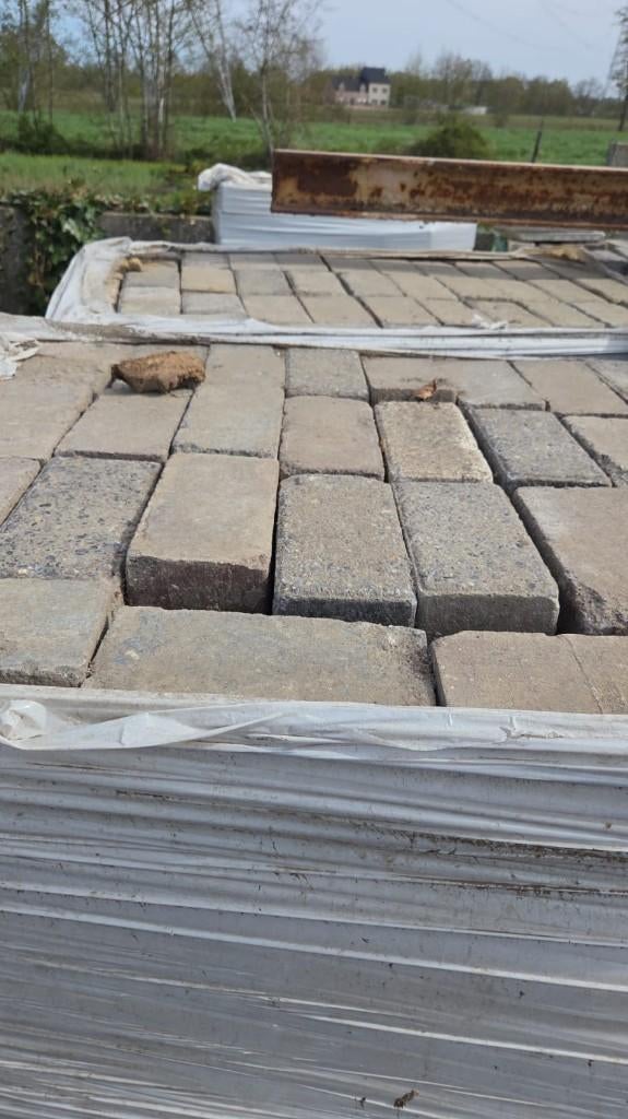 Betonklinkers herbruik + bisschopmuts, Tuin en Terras, Ophalen, Gebruikt, Klinkers, 10 m² of meer