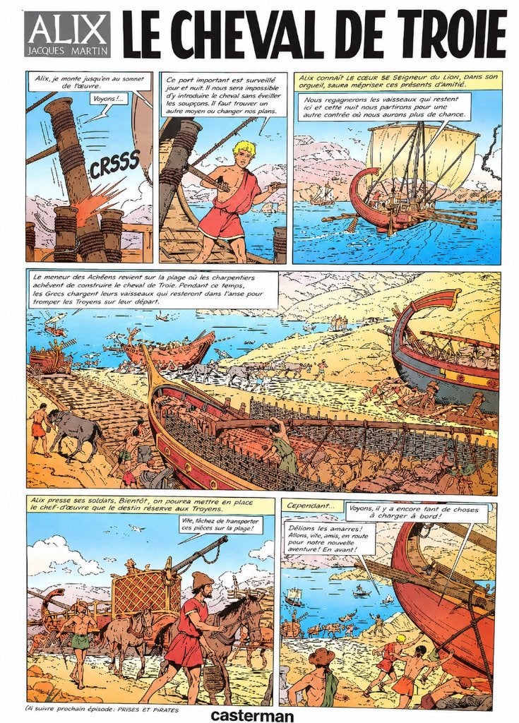 Poster XL 🏛️ Alix ~ Le Cheval de Troie ~ J. Martin, Enlèvement ou Envoi, Autres personnages, Neuf, Image, Affiche ou Autocollant