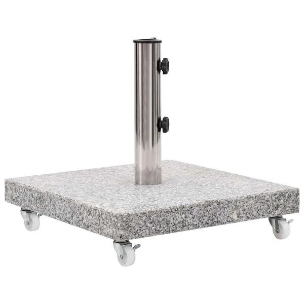 Socle de parasol Granite 30 kg Carré Gris, Enlèvement, Neuf, Base de parasol