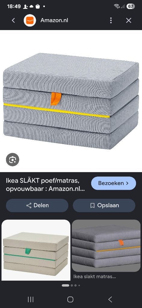 plooi matras ikea, Ophalen, Zo goed als nieuw, Matras