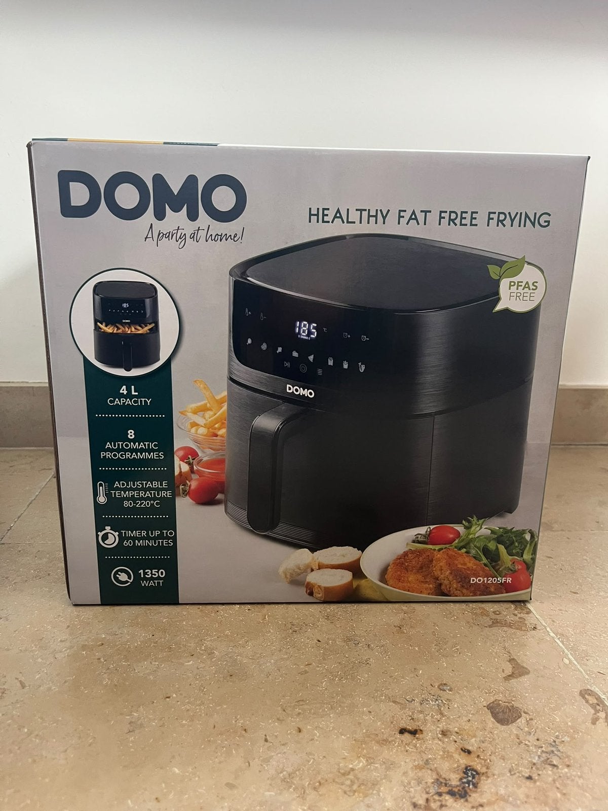 Friteuse à air Domo Do1205 FR neuve 4 L, Enlèvement ou Envoi, Neuf, Friteuse à air, 1500 grammes ou plus