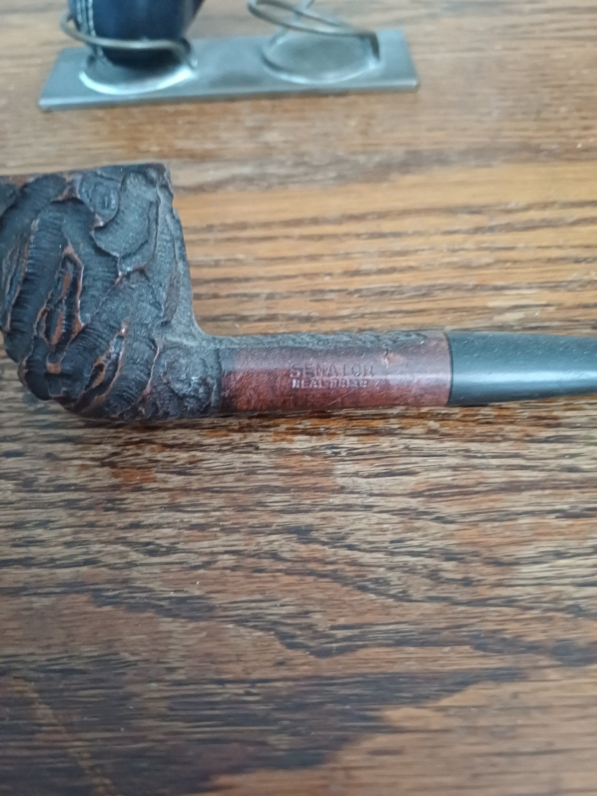 Pipe vintage SENATOR Real Briar – Finition rustiquée, Collections, Articles de fumeurs, Briquets & Boîtes d'allumettes, Enlèvement ou Envoi