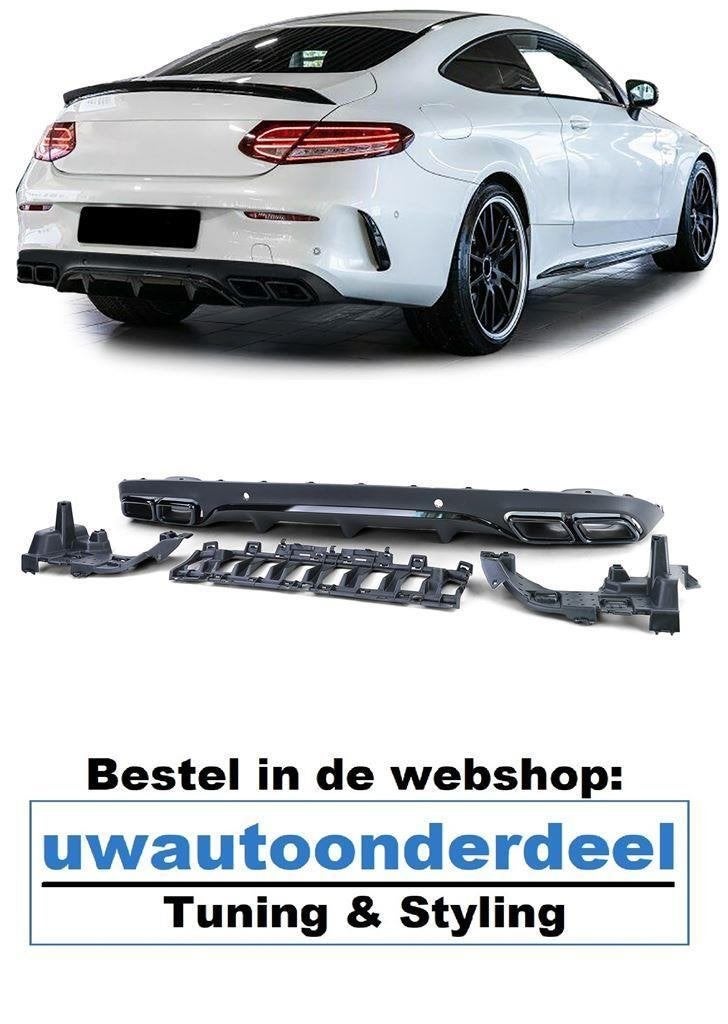 uitlaat zwart Geschikt Voor Mercedes C205 Coupe C63 AMG Look, Verzenden