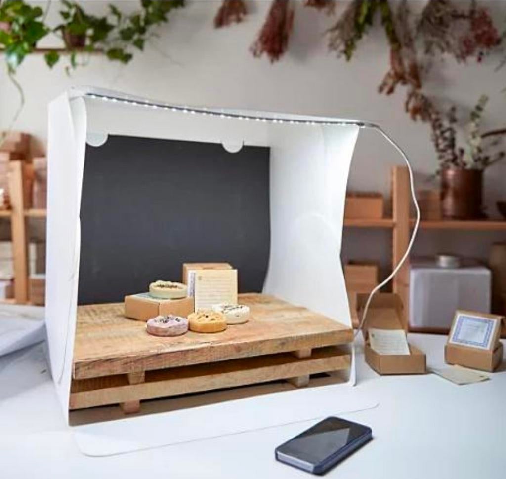 Foldio Foldable Studio + Draaiplateau met licht en met app, Ophalen, Zo goed als nieuw