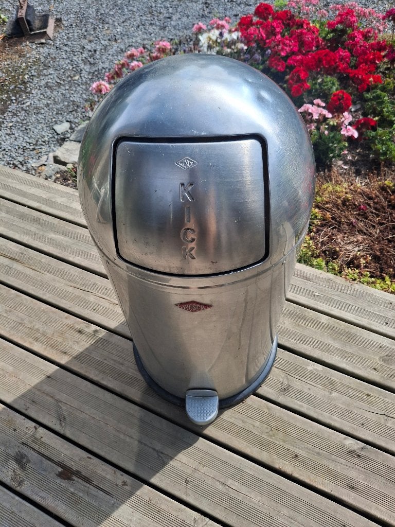 Poubelle inox Wesco, Huis en Inrichting, Ophalen, Inox, Gebruikt, Met pedaal