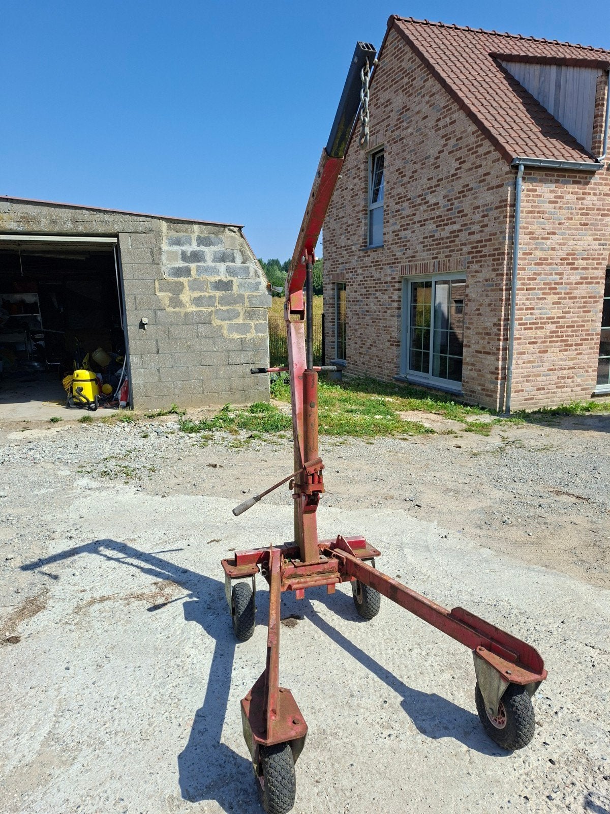 Girafe  hydraulique manuel pour moteur  avec piston 1 tonne, Enlèvement ou Envoi