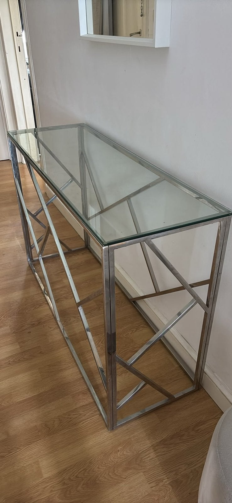 Table vitrée, Huis en Inrichting, Tafels | Sidetables, Ophalen, Gebruikt
