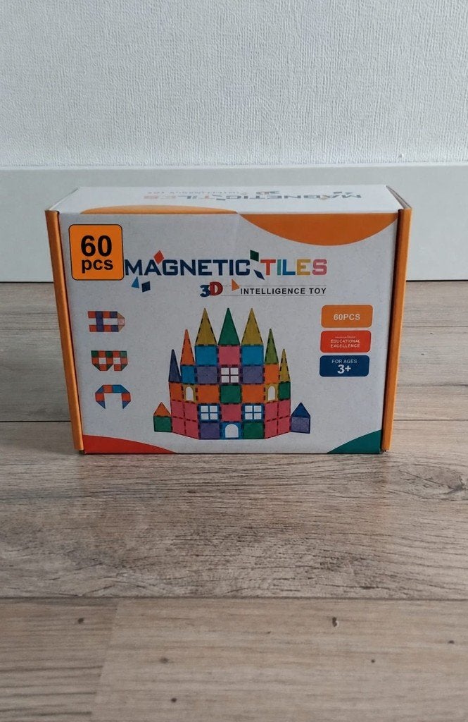Magnetic Tiles Bouwset 60 Stuks – Kleurrijke Set – NIEUW, Kinderen en Baby's, Speelgoed | Bouwstenen, Nieuw, Overige merken, Verzenden
