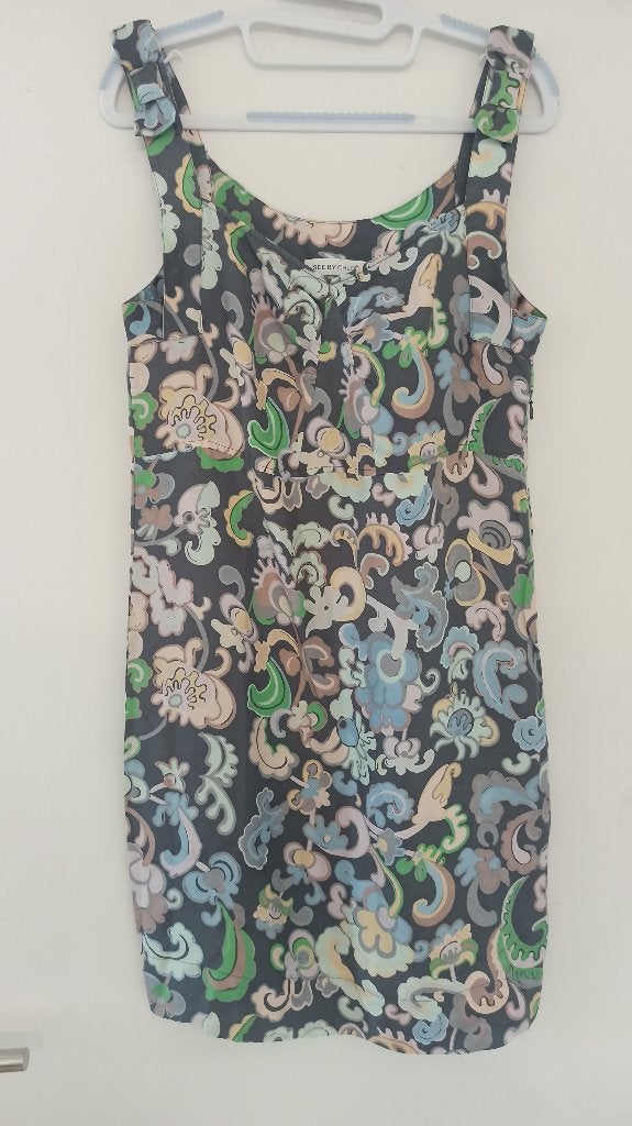 Chloé zijden damesjurk – kleurrijk – 100% zijde – maat S, Kleding | Dames, Ophalen of Verzenden, Zo goed als nieuw, Maat 36 (S)