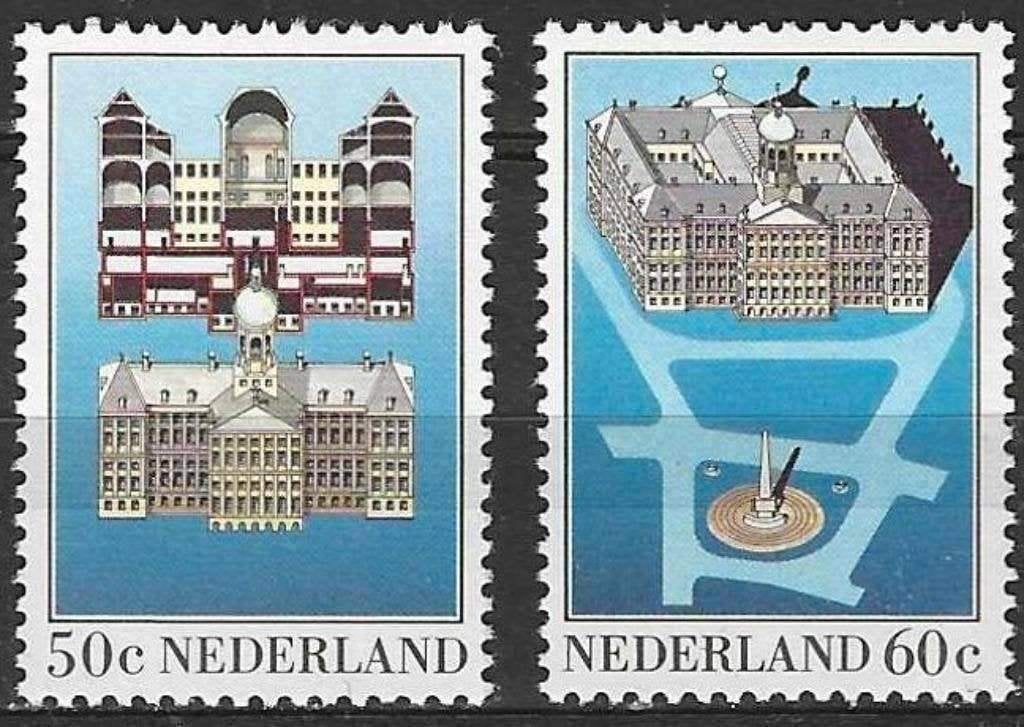 Pays-Bas 1982 - Yvert 1191-1192 - Palais royal (PF), Envoi, Non oblitéré